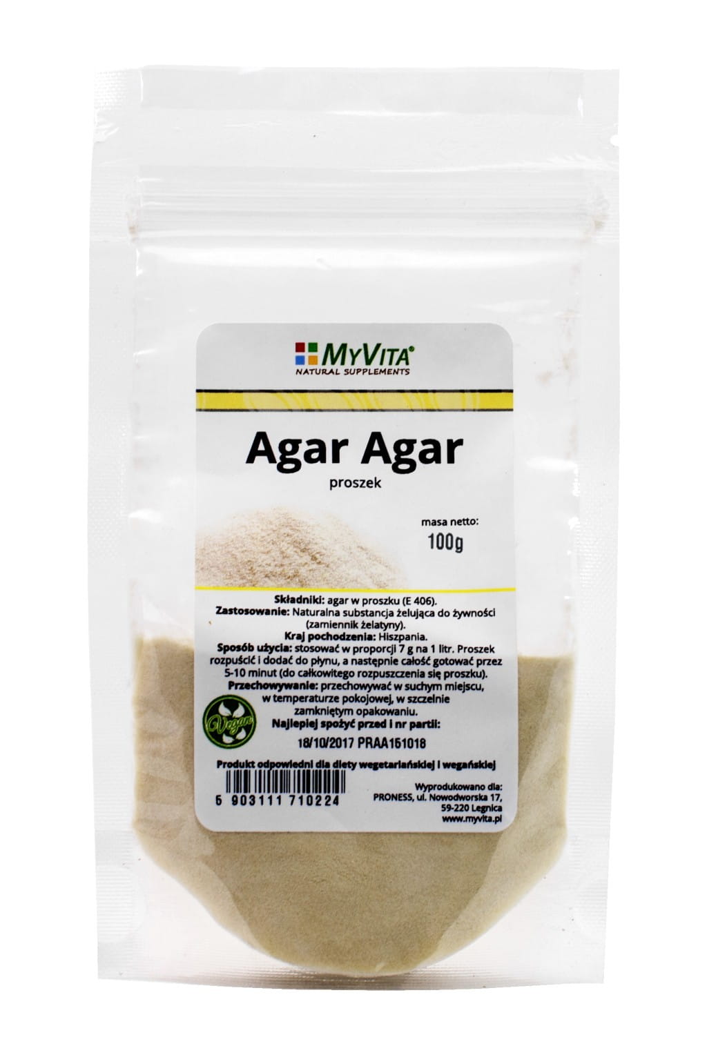 Agar-agar 100g - MYVITA