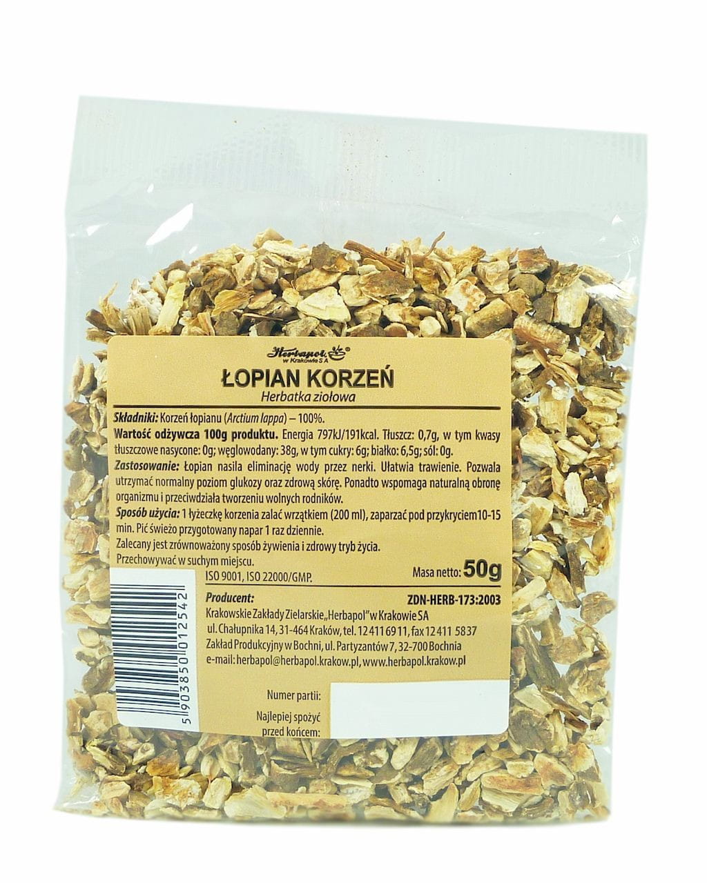 Racine de bardane 50g HERBAPOL