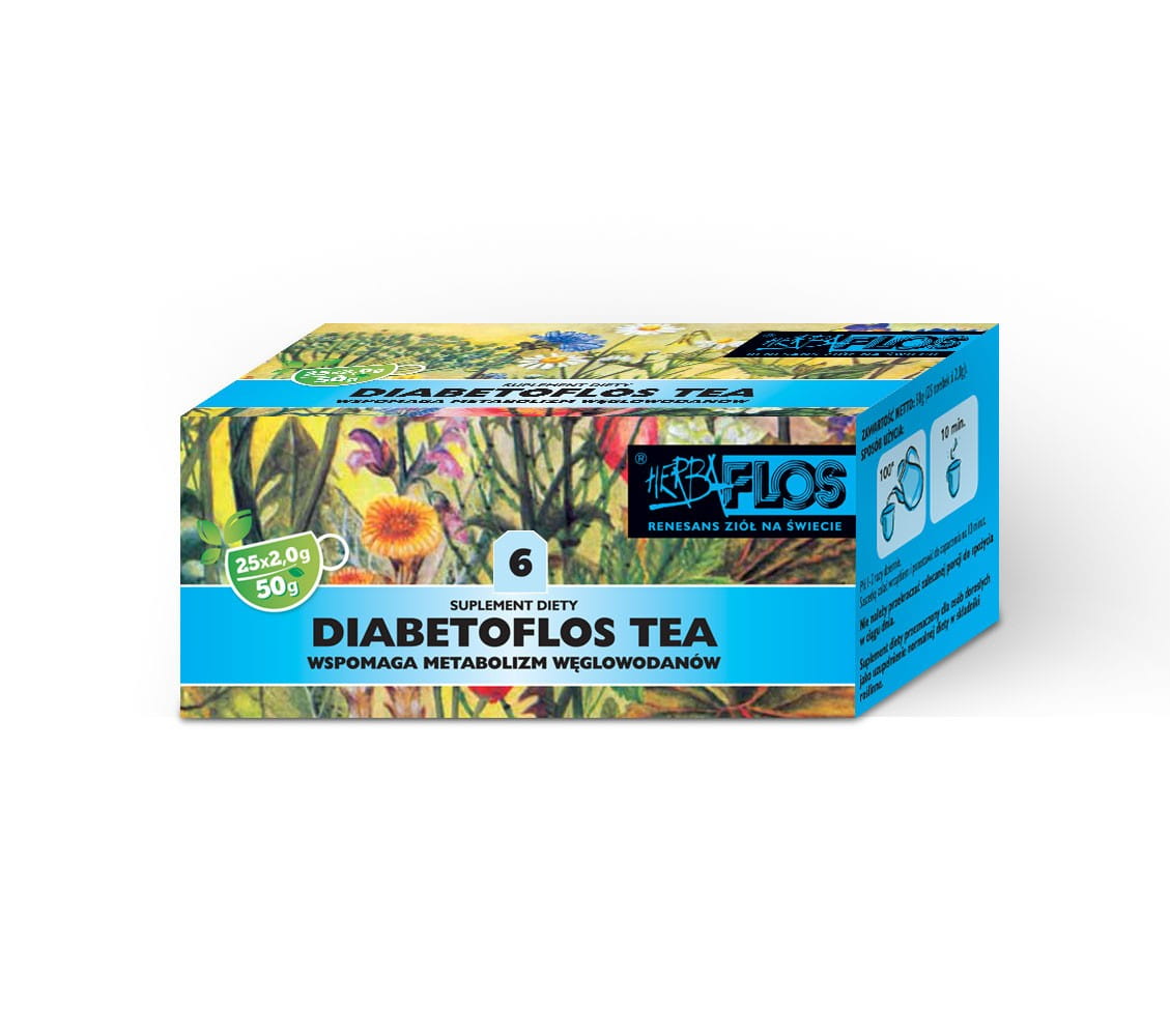 6 thé diabetoflos fix 25 x 2g - métabolisme des glucides herba - FLOS