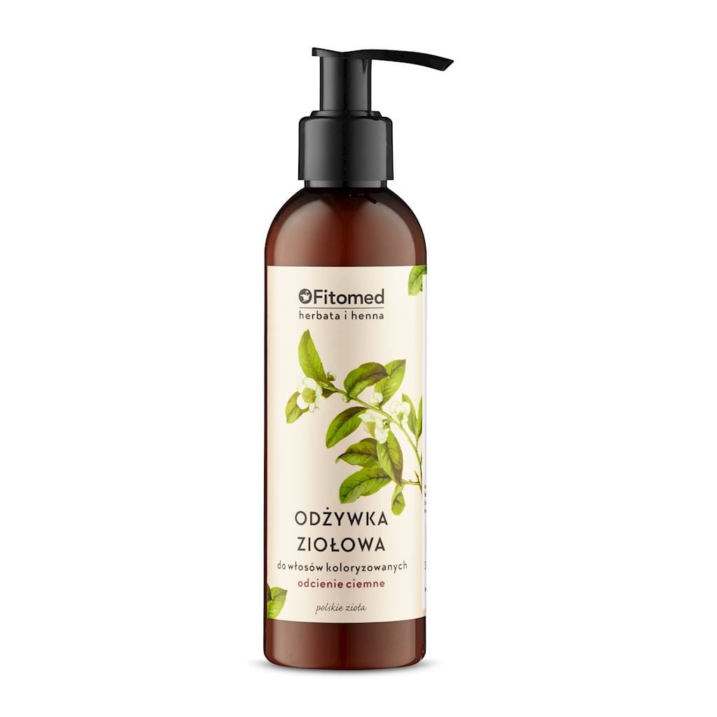 Après-shampooing aux herbes pour cheveux colorés - nuances foncées 200ml FITOMED