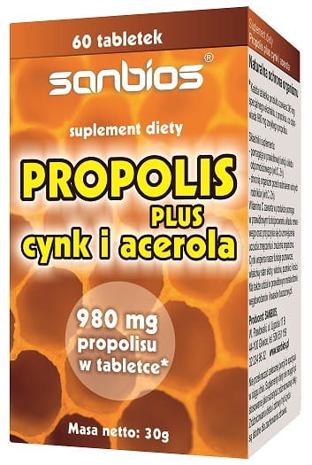 Propolis plus zinc et acérola 60 comprimés SANBIOS