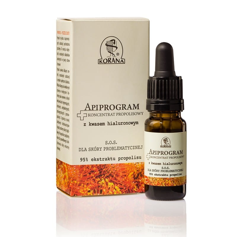 Apiprogram concentré de propolis à l'acide hyaluronique pour peaux à problèmes 10 ml KORANA