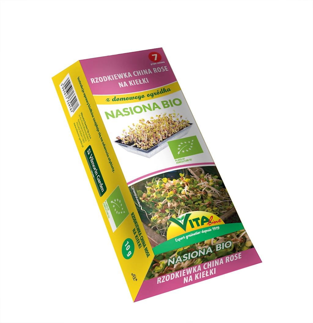 Graines de radis rose de Chine BIO pour germes 10 g avec arroseur VITA LINE