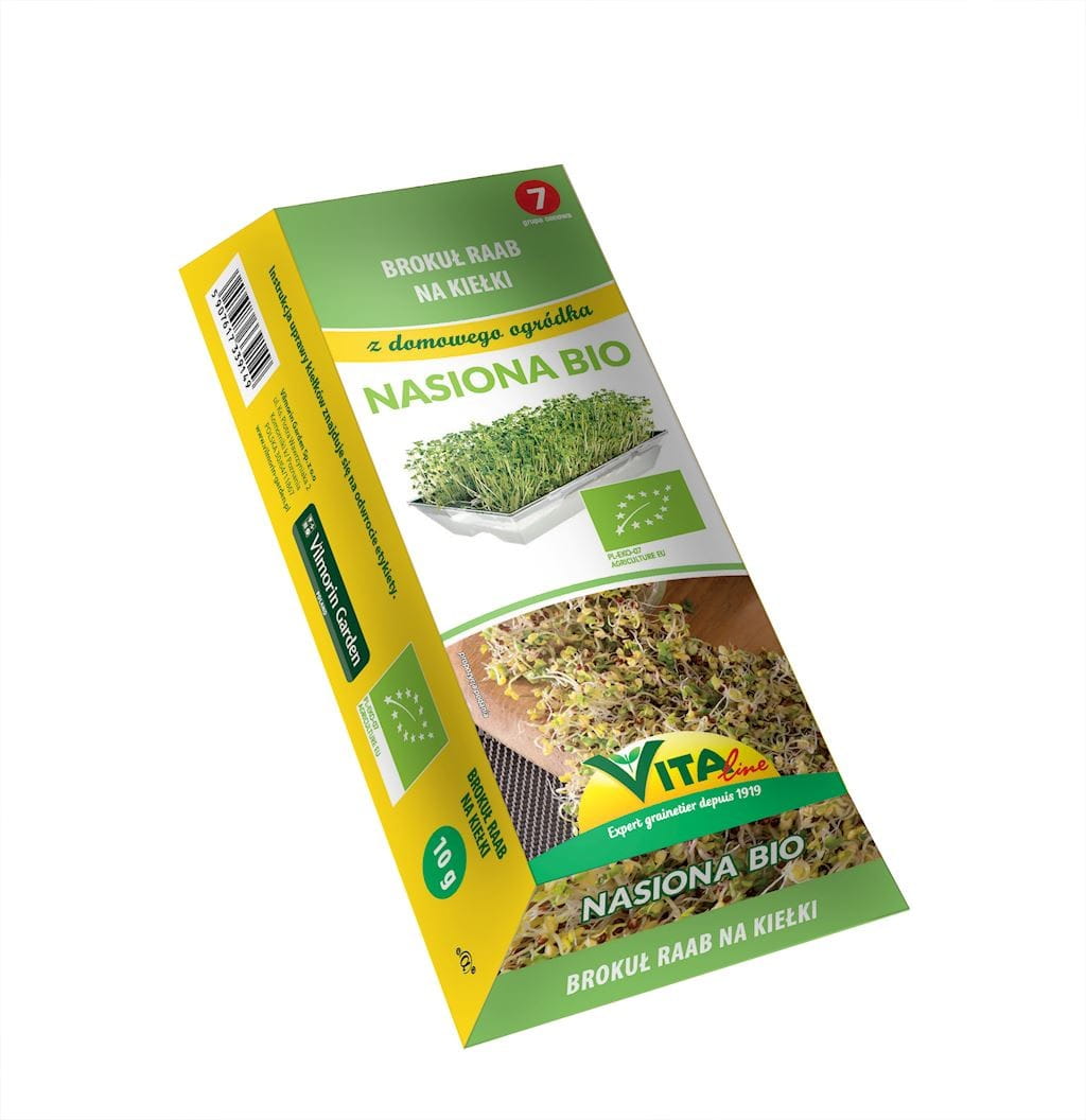 Raab BIO graines de brocoli à germer 10 g avec bol de germination - VITA LINE