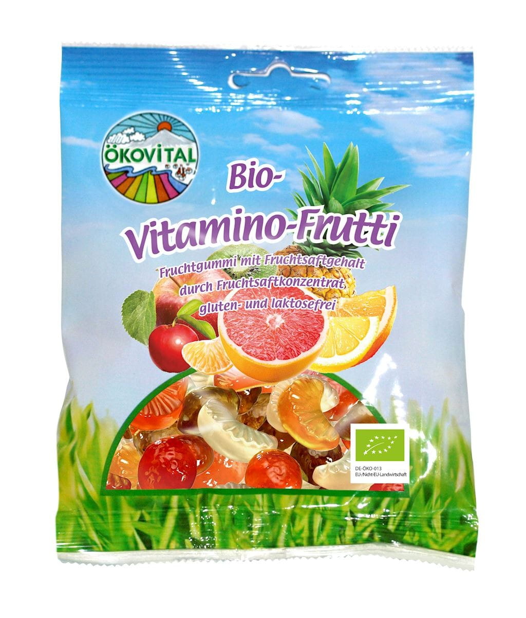Pâtes de fruits à la vitamine C, sans lactose, sans gluten BIO 100g - OKOVITAL