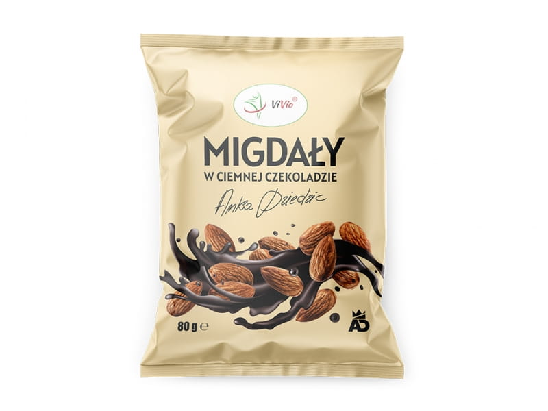 Amandes au chocolat noir ANKA DZIEDZIC 80g - VIVIO