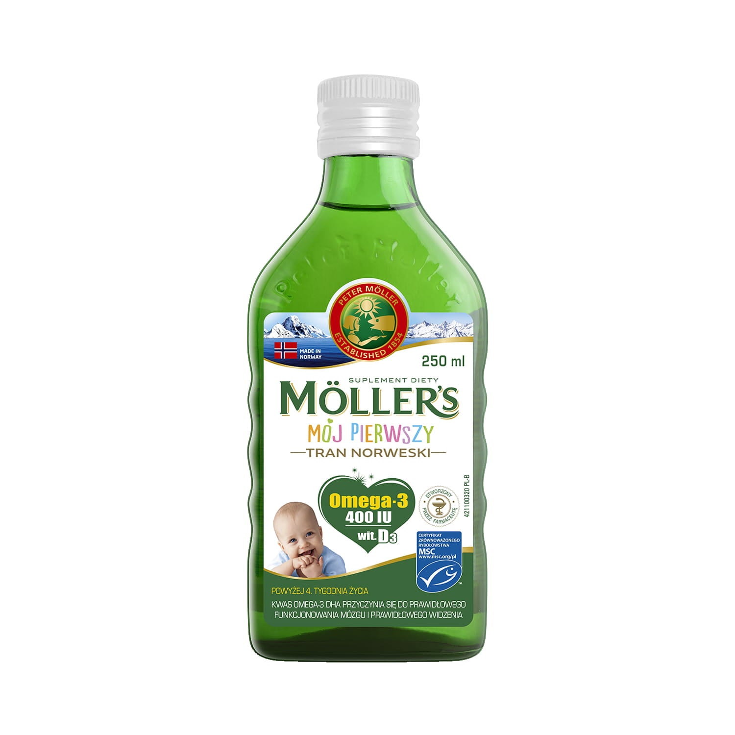 Ma première huile de poisson norvégienne 250 ml MOLLER'S MOLLERS