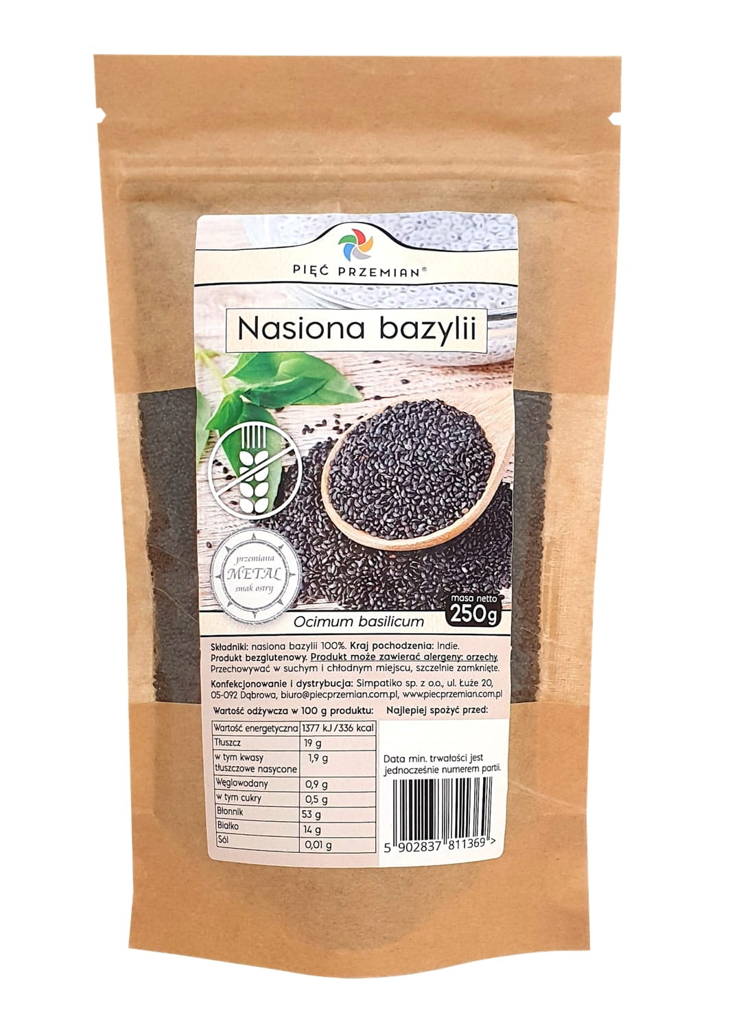 Graines de basilic 250g CINQ CHANGEMENTS