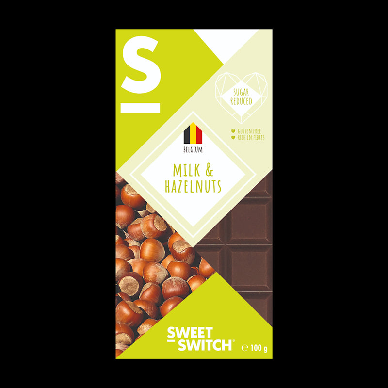 Chocolat au lait aux noisettes sans sucre ajouté 100g SWEET SWITCH