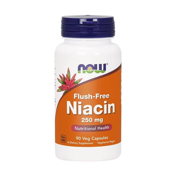 Niacine flush - gratuit 250mg 90vcaps. - niacine - vitamine b - 3 - pp NOW FOODS