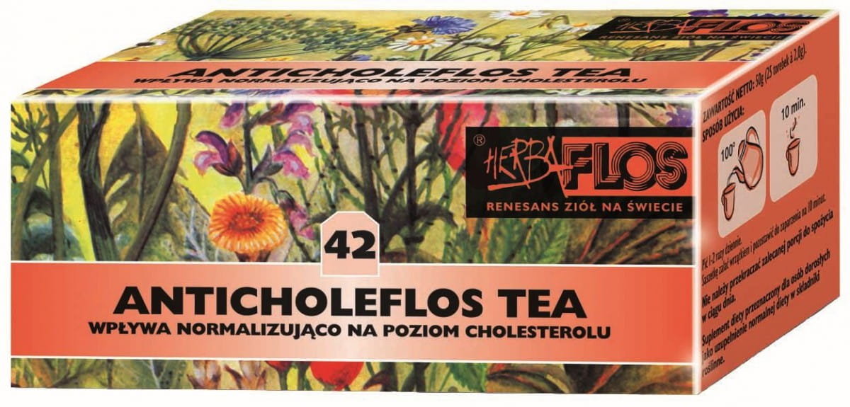 Tisane cholestérol 25 x 2g - 42 thés anticholeflos fix - HERBA - FLOS
