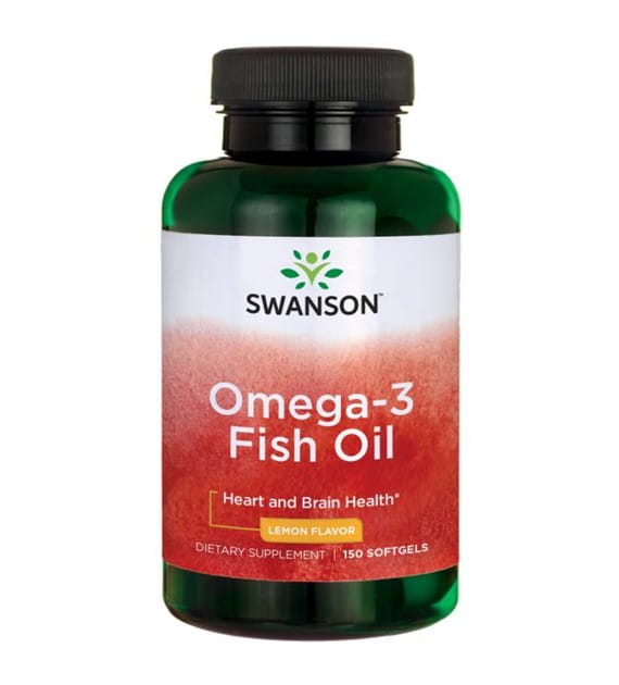 OMEGA - 3 acides gras au goût de citron Huile de poisson 180EPA / 120DHA 150 gélules par SWANSON