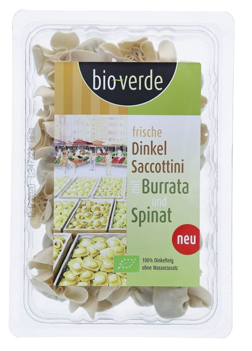 Vente sacchettini d'épeautre frais avec burrata et épinards BIO 250 g - BIO VERDE
