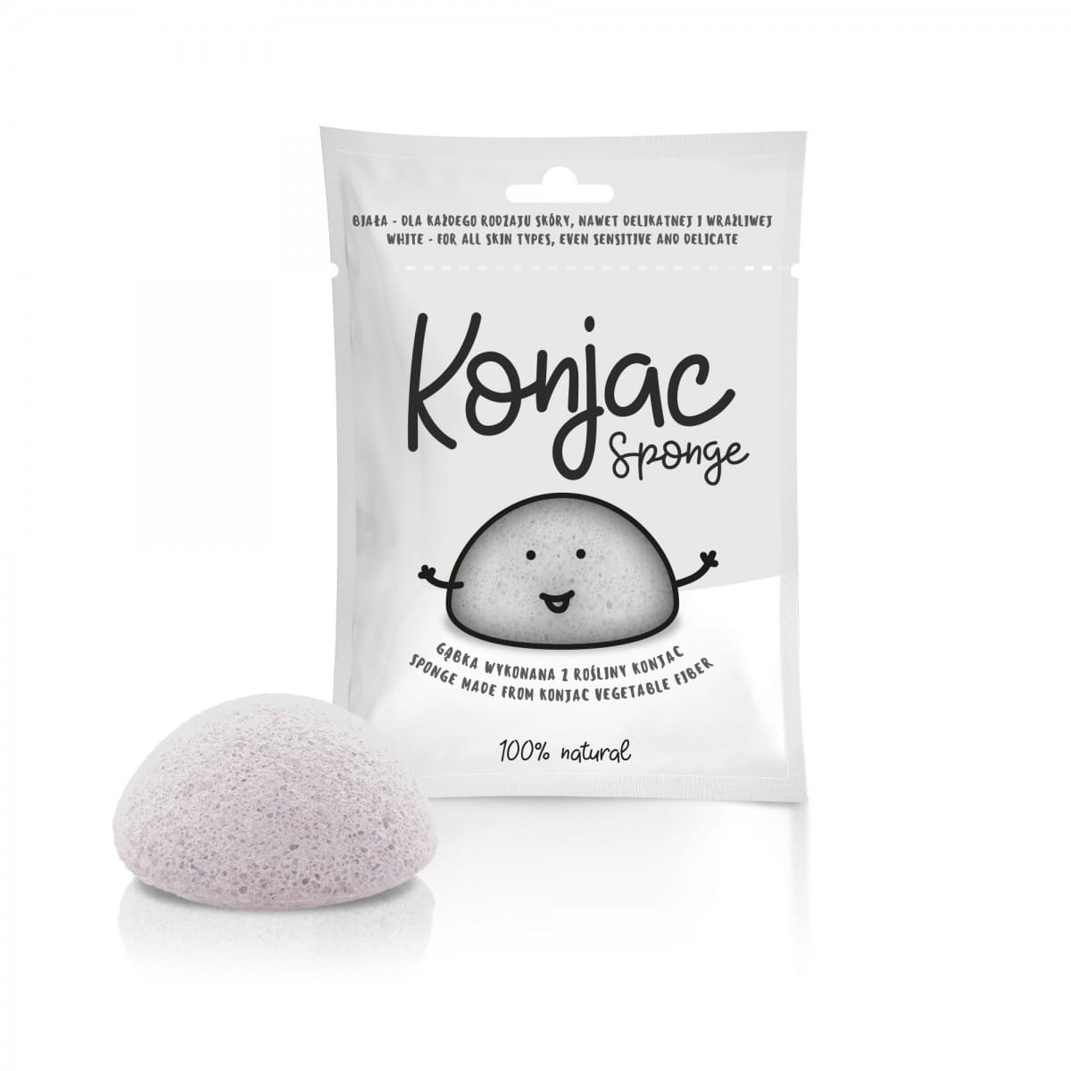 Eponge Konjac blanche DIET - FOOD