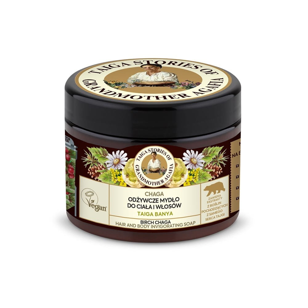 Savon nourrissant corps et cheveux chaga 300 ml
