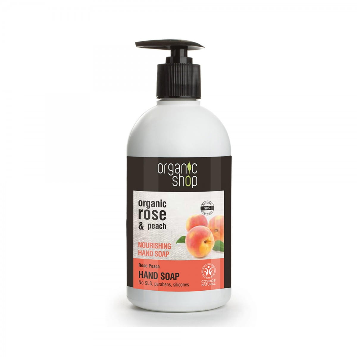 Savon mains nourrissant rose et pêche 500 ml