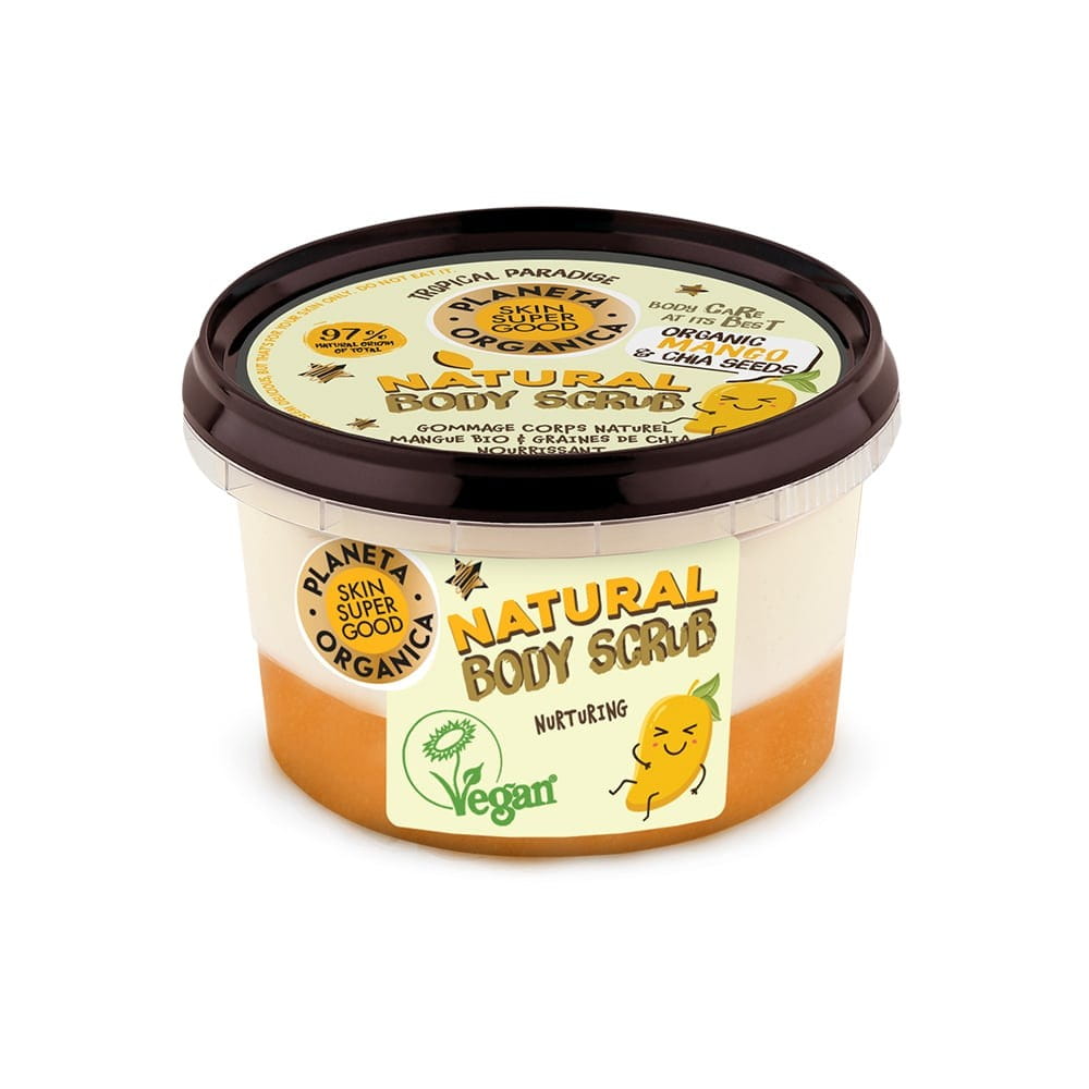 Gommage corporel hydratant à la mangue et aux graines de chia 250 ml