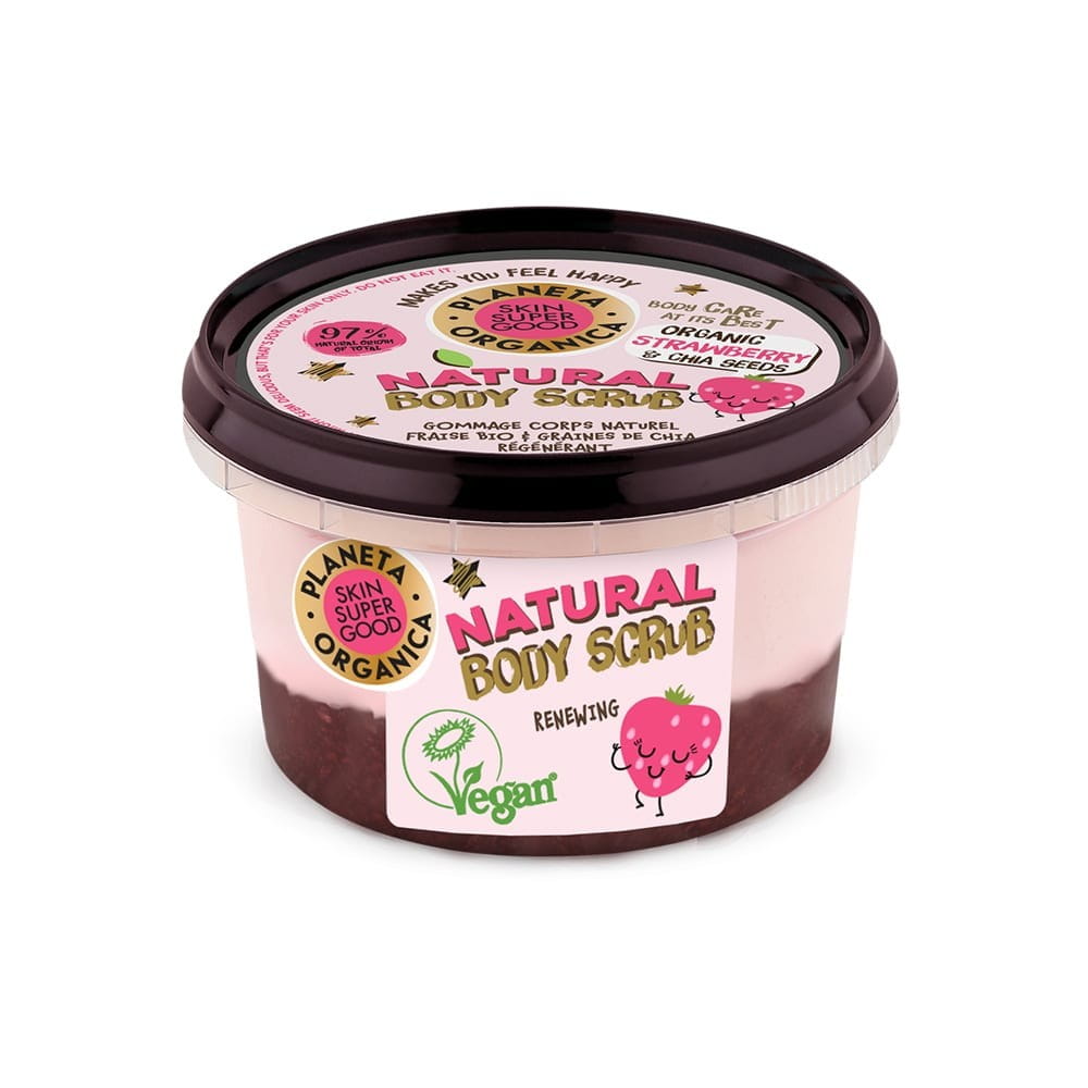 Gommage corps lissant fraise & graines de chia 250 ml