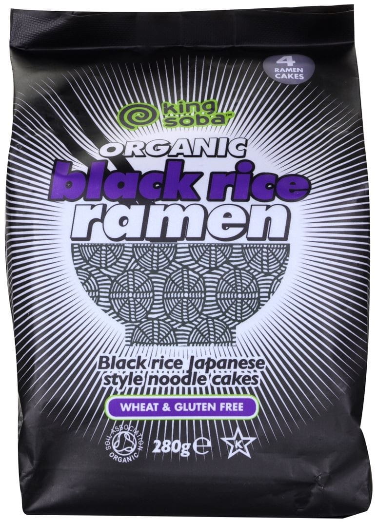 Nouilles ramen au riz noir style japonais sans gluten BIO 280 g - KING SOBA