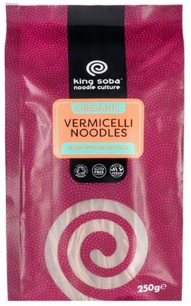 Pâtes (riz, nouilles complètes) vermicelles sans gluten BIO 250 g - KING SOBA