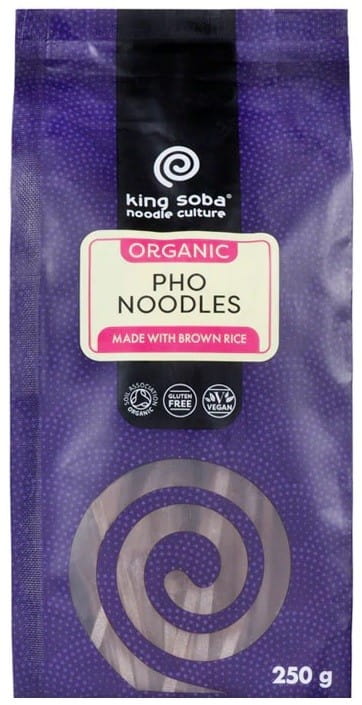 Pâtes (riz, nouilles complètes) sans gluten pho BIO 250 g - KING SOBA
