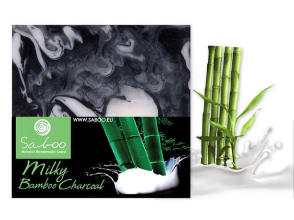 Savon naturel, charbon de bambou + lait 100 g SABOO