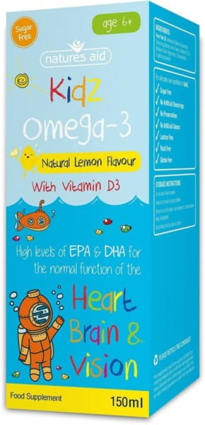 Kidz OMEGA - 3 150 ml NATURES AID acides gras