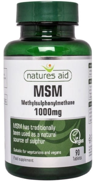Onglet MSM 1000 MG 90. soufre organique NATURES AID