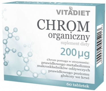Chrome organique 200 mcg 60 comprimés. VITADIET