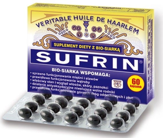 60 capsules renforce les muscles et les articulations avec le soufre SUFRIN