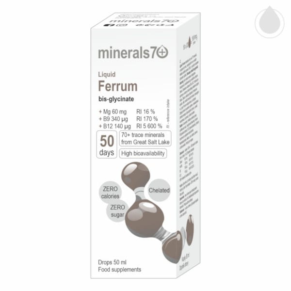 Ferrum liquide gouttes 50 ml de fer MINERALS7+