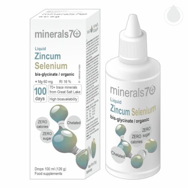 Zincum sélénium liquide 100ml zinc sélénium MINERALS7+