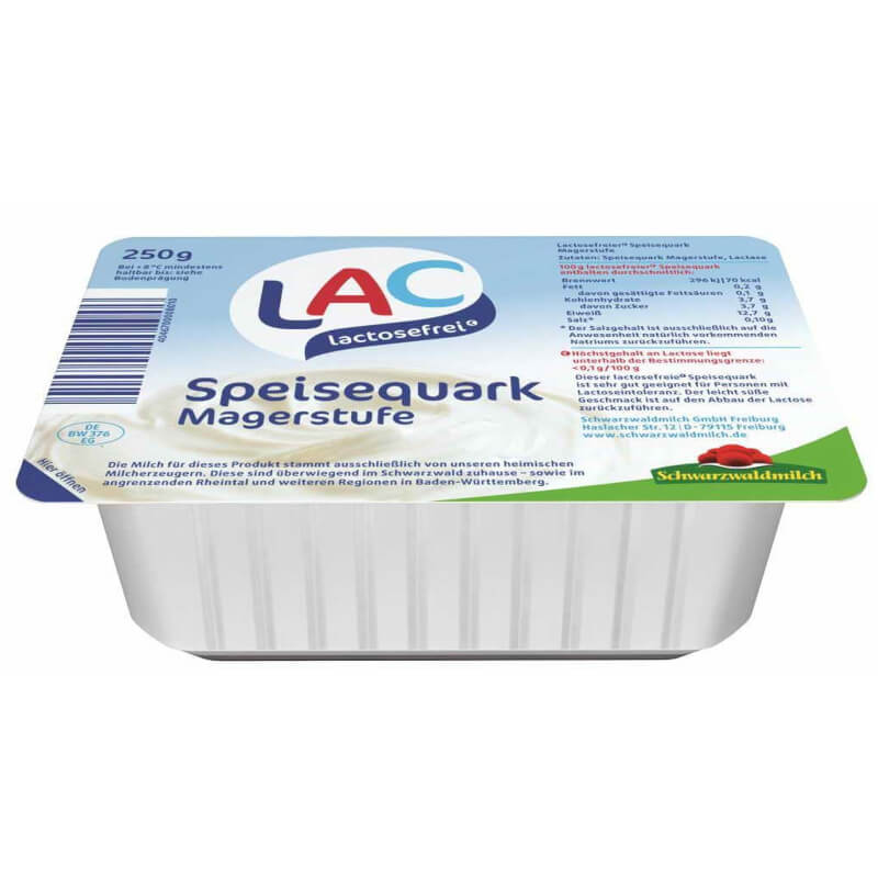 Fromage cottage maigre sans lactose 250 g SCHWARZWALDMILCH