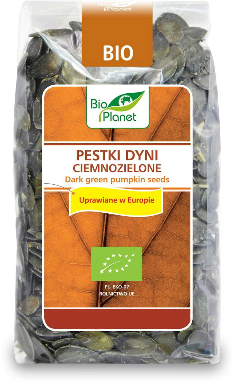 Graines de courge vert foncé (cultivées en Europe) BIO 350 g - BIO PLANET