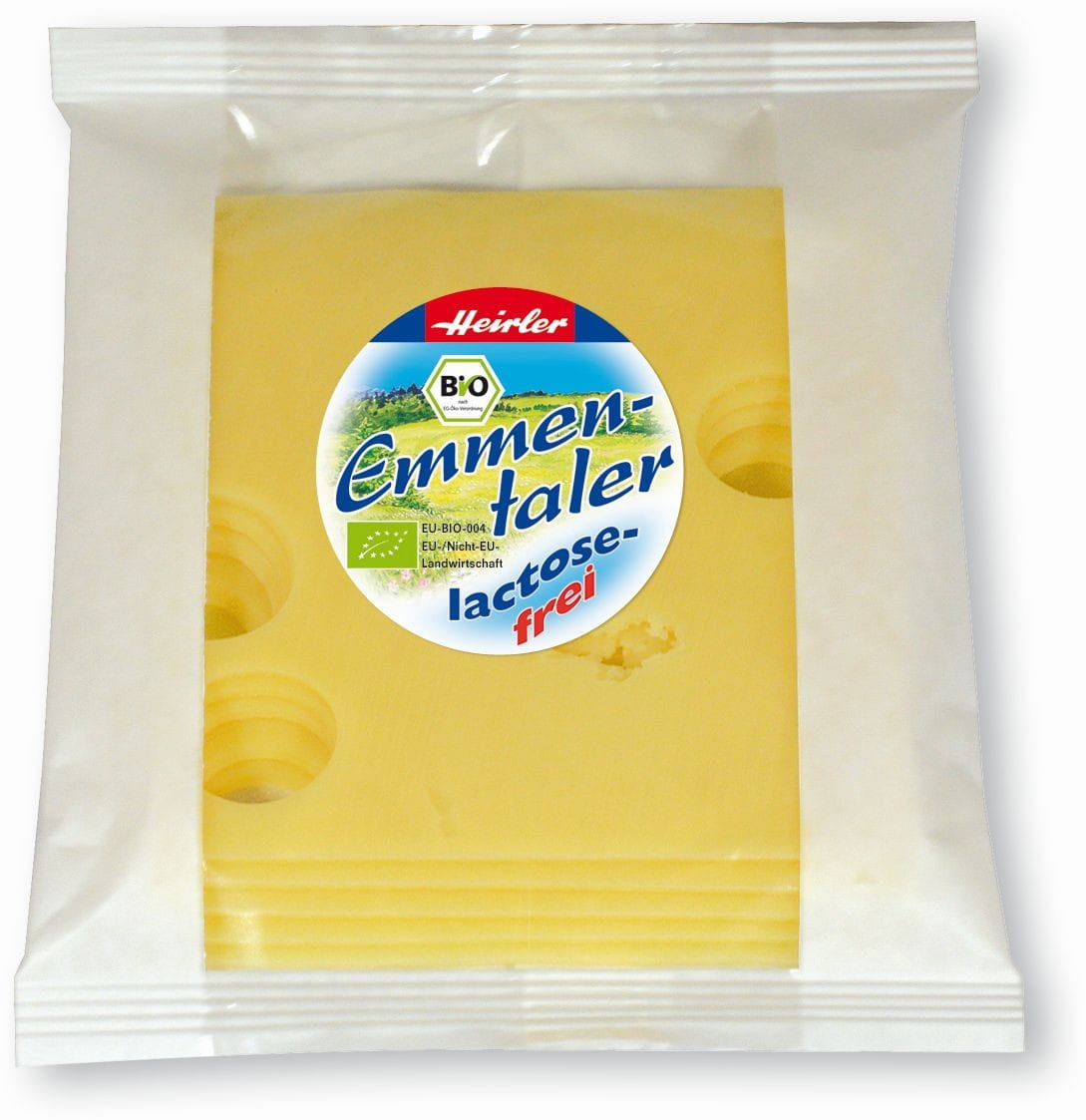 Emmentaler en tranches sans lactose 50% BIO 120 g - HEIRLER