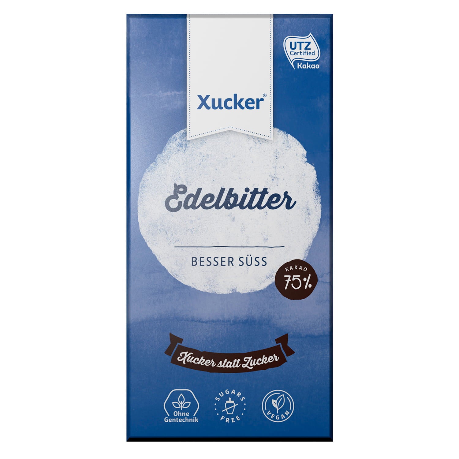 Chocolat noir 75% cacao au xylitol sans sucre ajouté 100g XUCKER