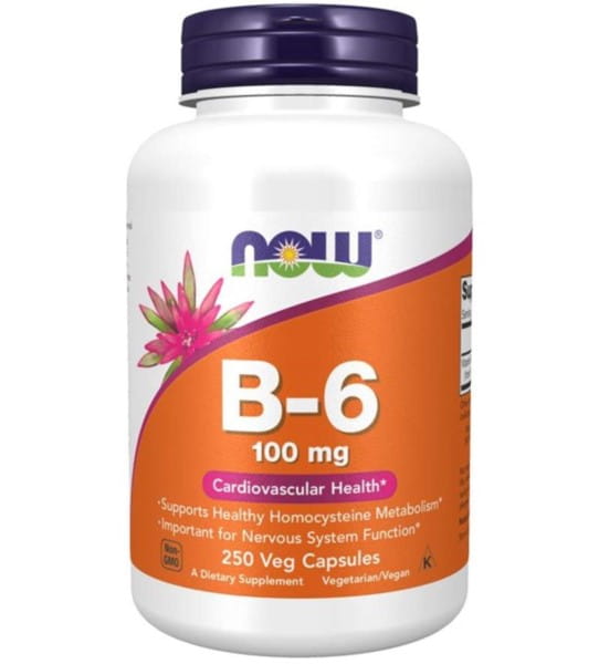 Vitamine B 6 250 capsules NOW FOODS