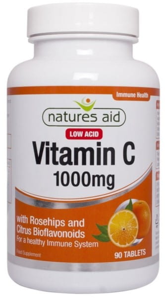 Vitamine C 1000 MG 90 comprimés faiblement acide NATURES AID