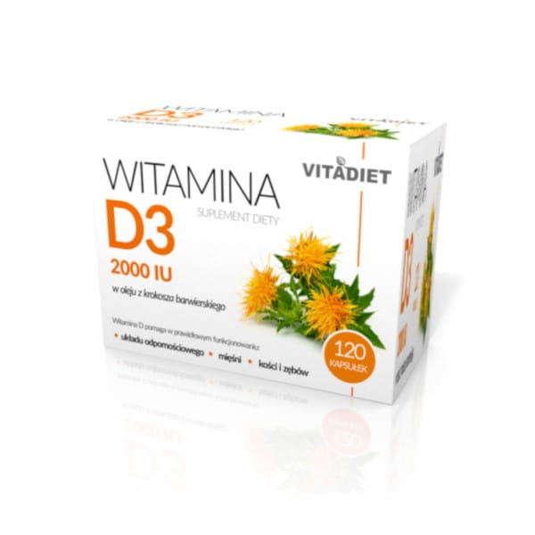 Akavit vitamine D3 2000 ui 120 gélules de VITADIET