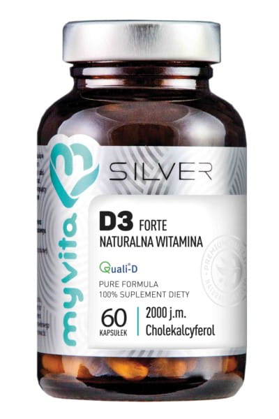 Vitamine D 3 FORTE 2000 et 60 gélules MYVITA SILVER