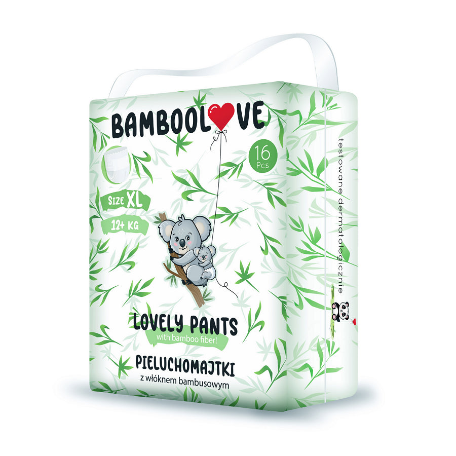 Culotte à couches avec fibre de bambou taille XL 12 + kg (16 pièces) - BAMBOOLOVE