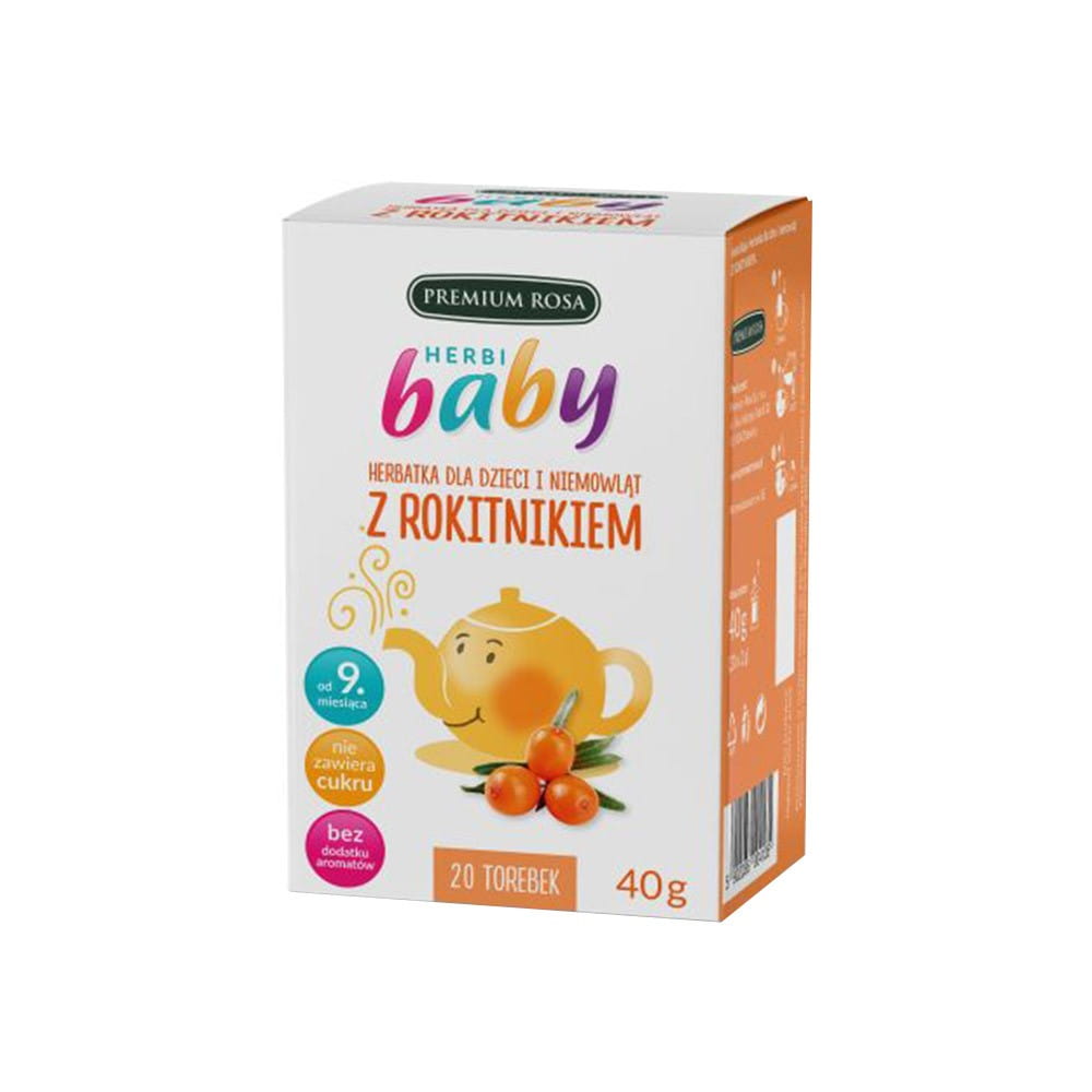 Tisane pour enfants et bébés à l'argousier 20 sachets PREMIUM ROSA