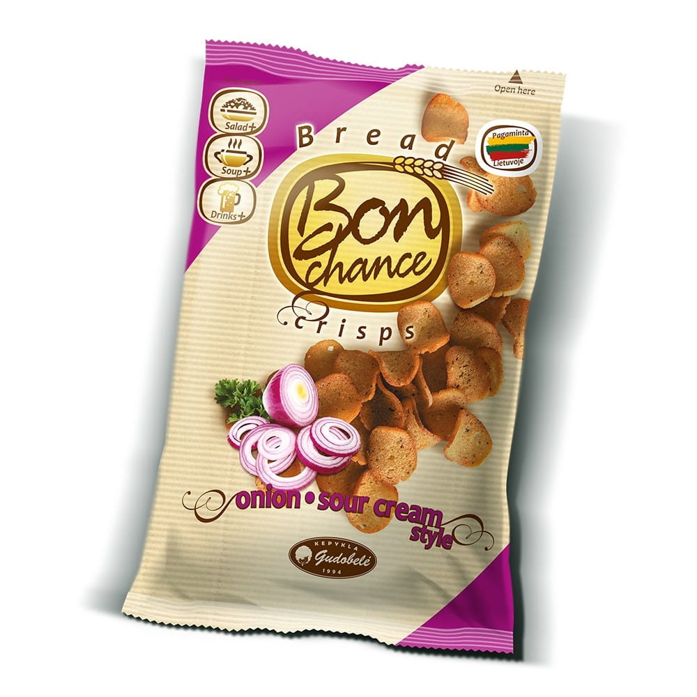 Chips de pain crème et oignons 120 g - BONCHANCE