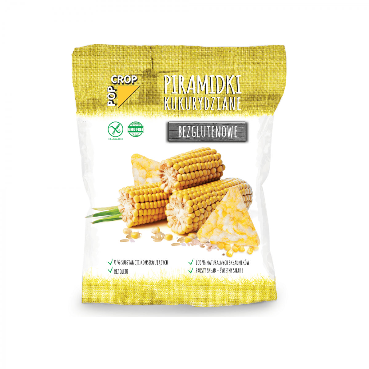 Pyramides de maïs sans gluten 80 g - POPCROP
