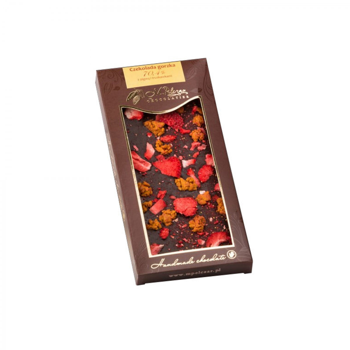 Chocolat noir 704% coing et fraise 85 g - PELCZAR