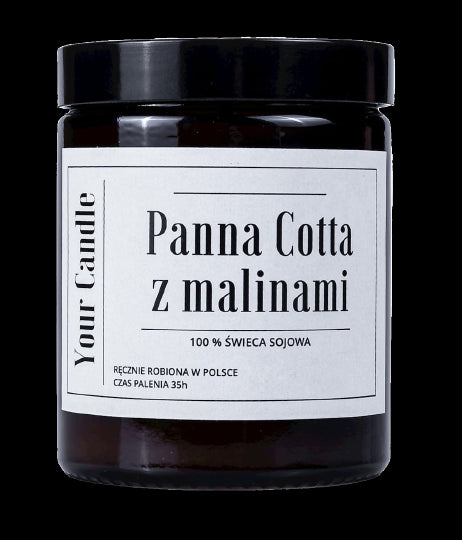 Bougie de soja panna cotta aux framboises 180 ml - VOTRE BOUGIE