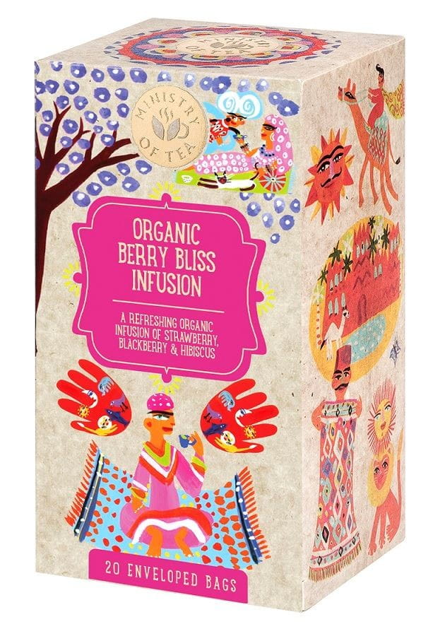 THÉ FRAISE ET BAIES À L'HIBISCUS (INFUSION BERRY BLISS) BIO (20 x 1,5 g) 30 g - MINISTÈRE DU THÉ