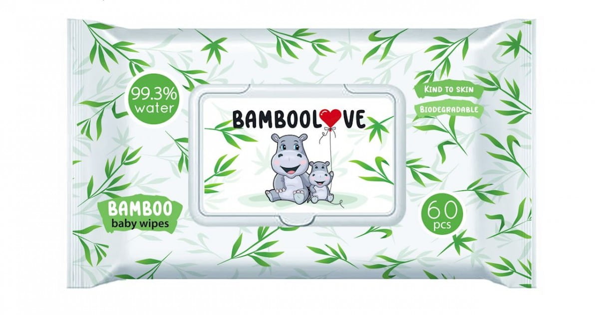 LINGETTES HYDRATANTES EN BAMBOU 60 pcs - BAMBOOLOVE