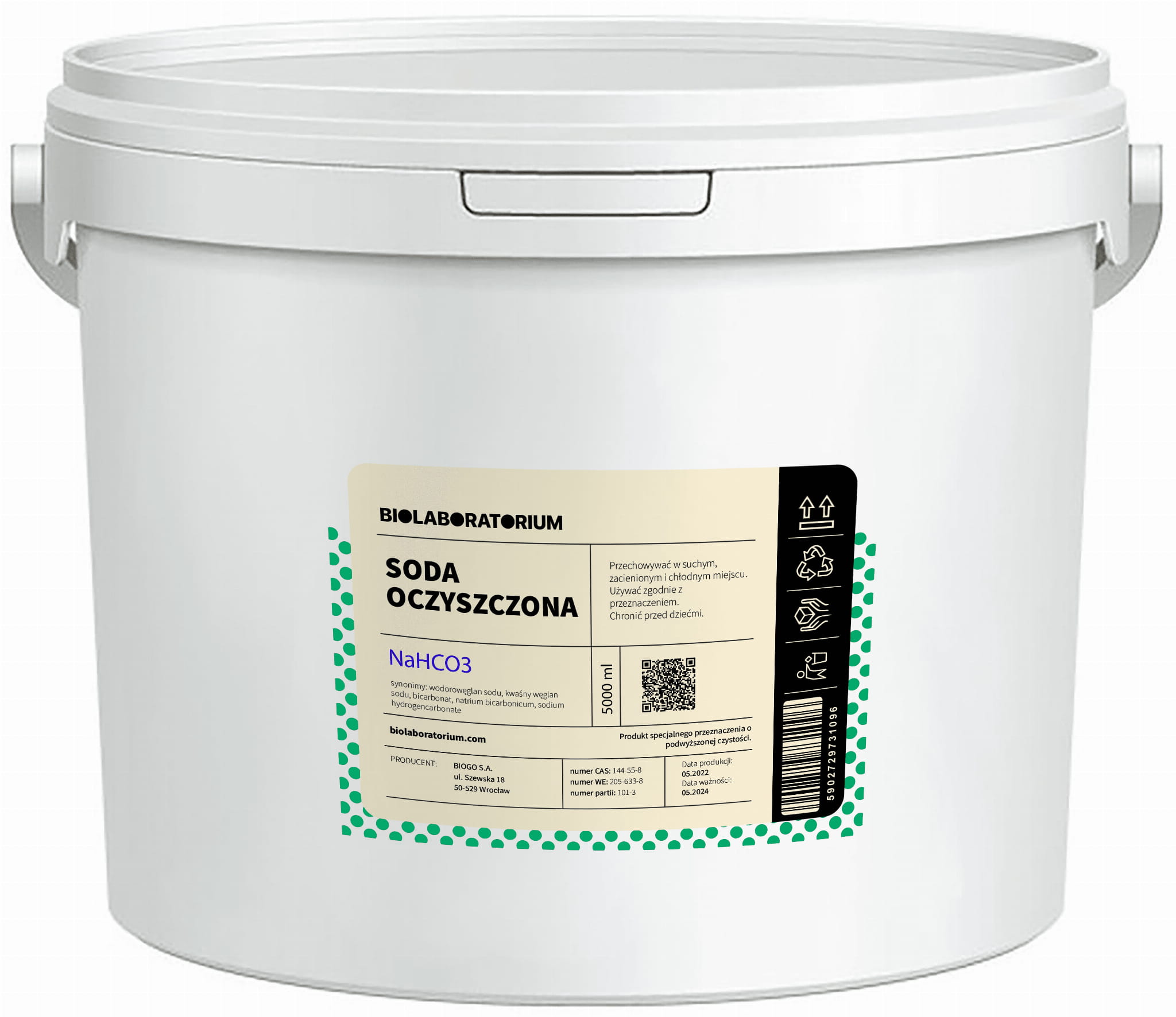 Bicarbonate de soude Bicarbonate de sodium 5kg BioLaboratoire