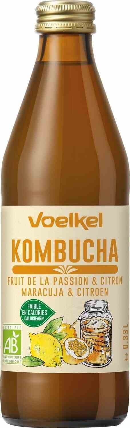 Kombucha fruit de la passion-citron BIO 330 ml